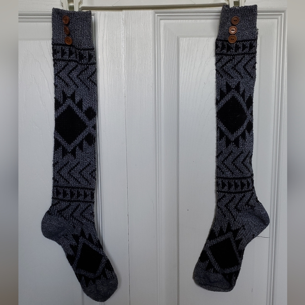 Unbranded High Rise Socks w/ Buttons